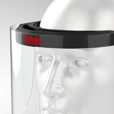 3D-printed visor frame for Made in Italy protective face shields