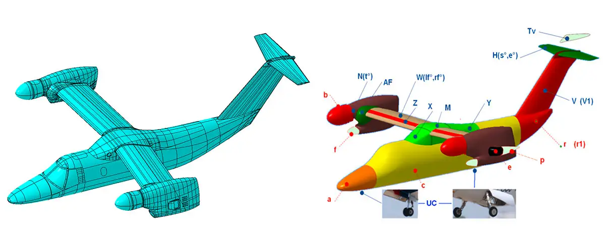 3D printed Leonardo AW609 Tiltrotor wind tunnel model